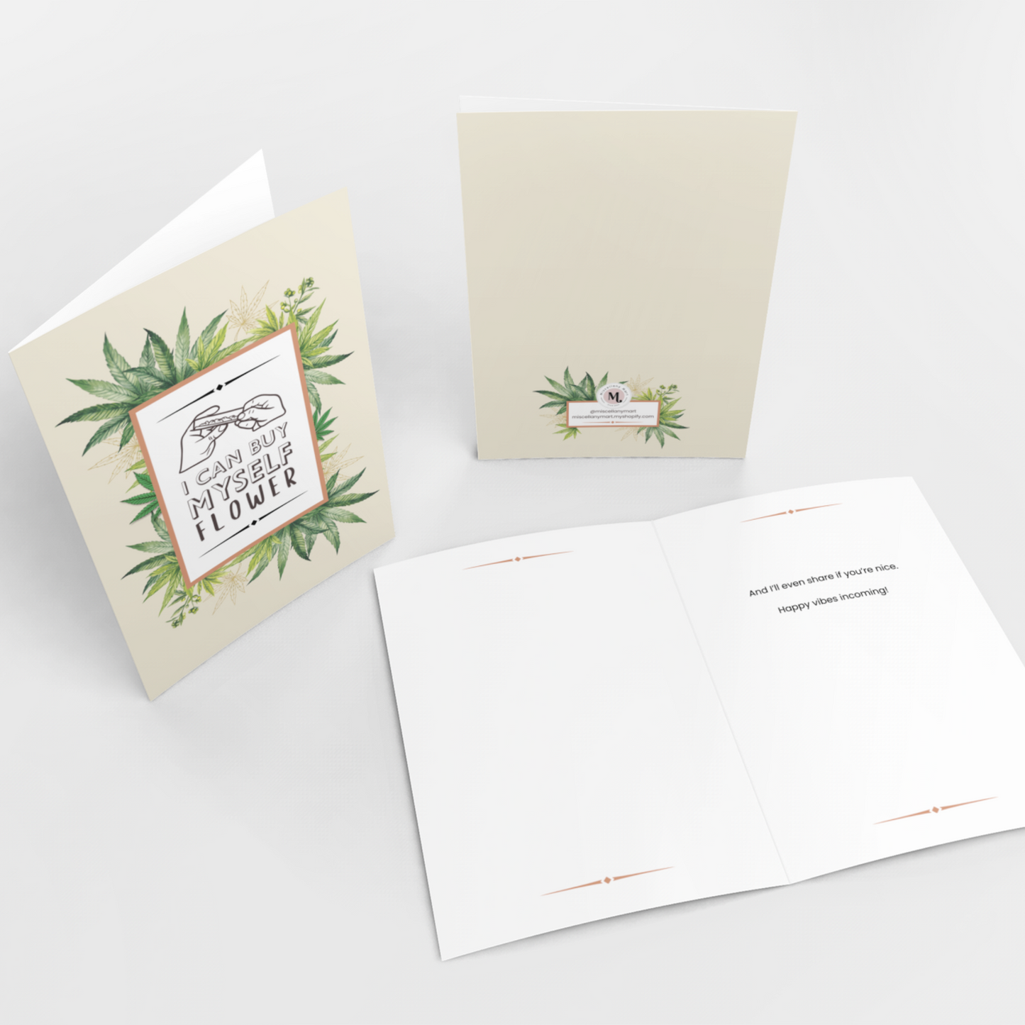 I Can Buy Myself Flower 5x7 Greeting Card