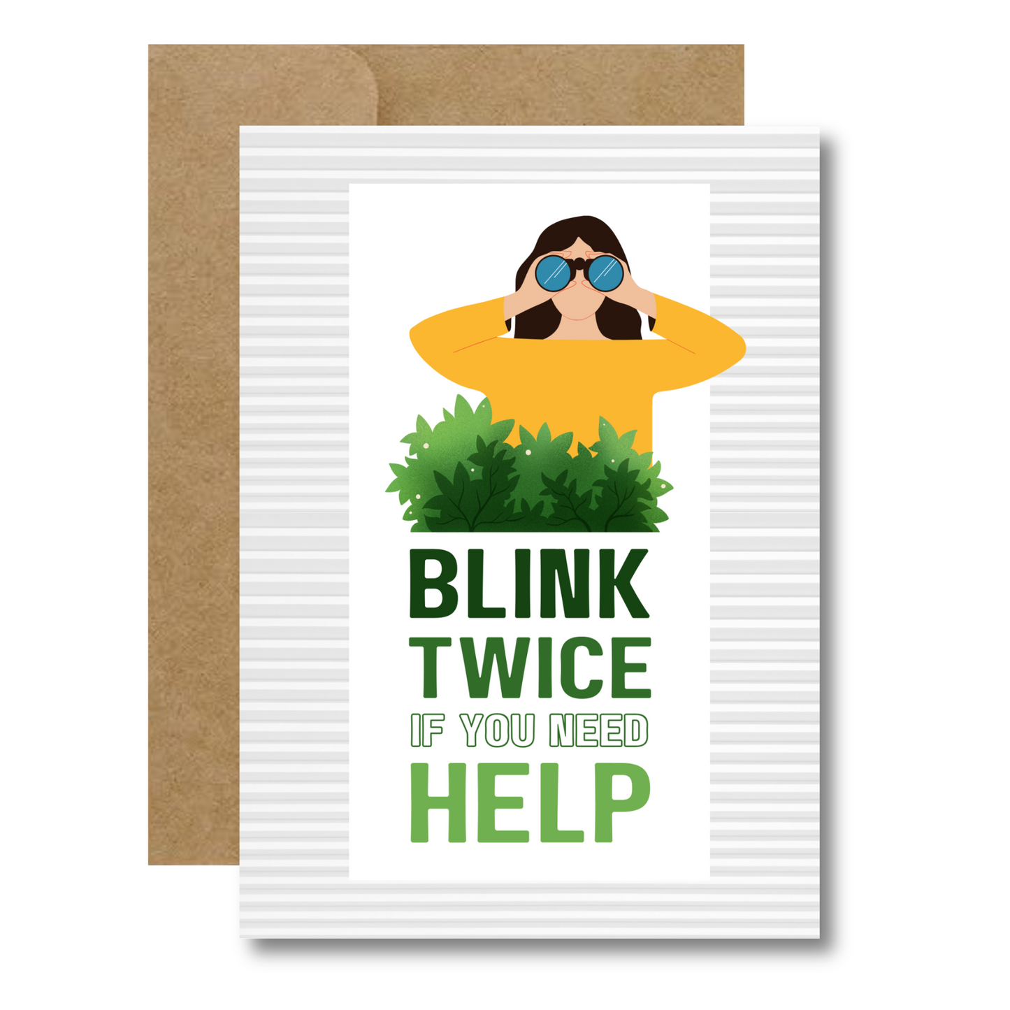 Blink Twice 5x7 Greeting Card