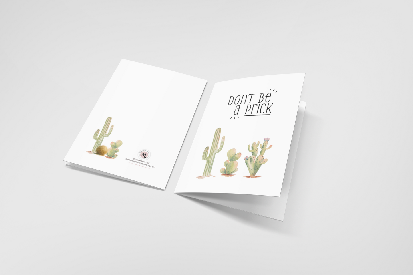 Don't Be a Prick 5x7 Greeting Card
