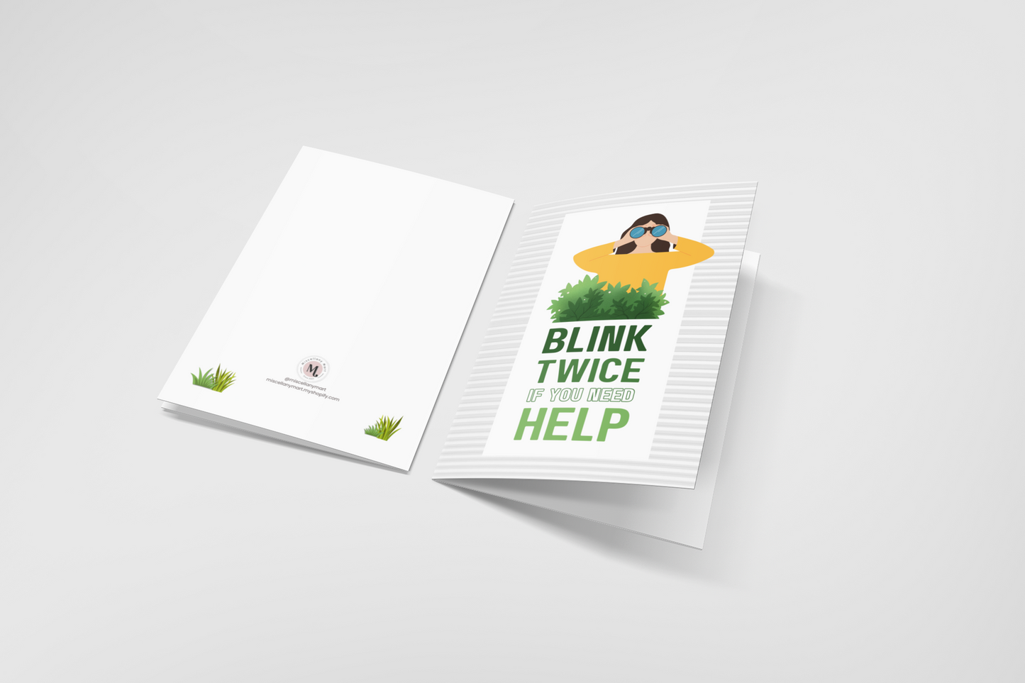 Blink Twice 5x7 Greeting Card