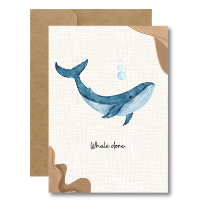 Whale Done 5x7 Greeting Card