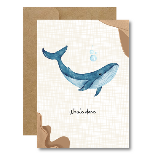 Whale Done 5x7 Greeting Card