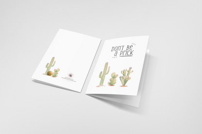 Don't Be a Prick 5x7 Greeting Card